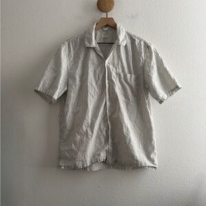 Arket Mens Button Down Camp Collar Shirt